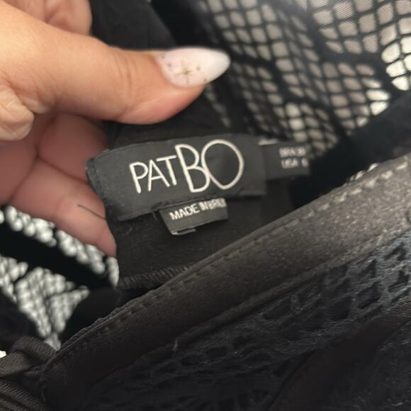 Pat BO Black Plunge Corset Style Neck Sleeveless Jumpsuit Size 4 - Picture 4 of 5